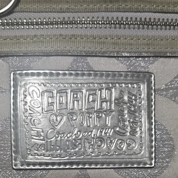 Coach Metallic Silver Tote Bag